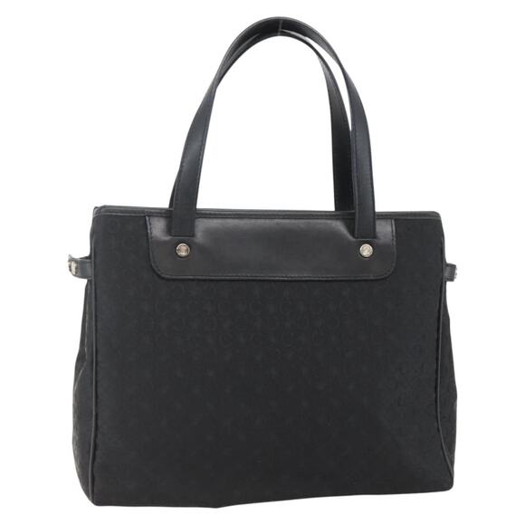 CELINE C Macadam Canvas Hand Bag Black Silver - Picture 1 of 13